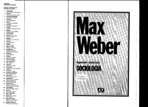 Max Weber: Sociologia
