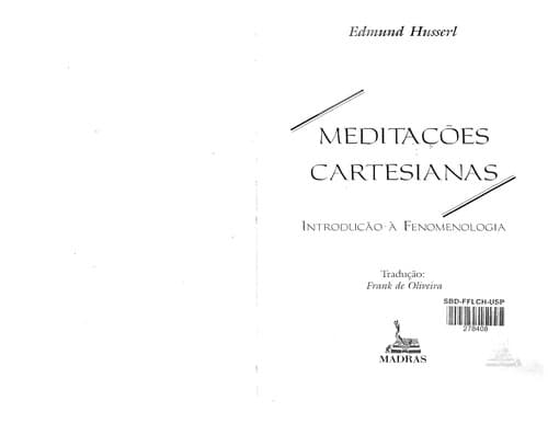 Meditações Cartesianas: conferências de Paris