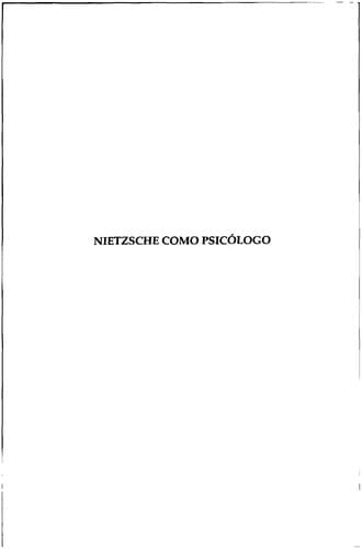 Nietzsche como psicólogo