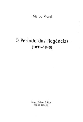 O período das regências (1831-1840)