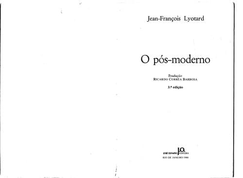 O pós-moderno