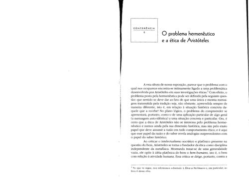 O problema da consciência histórica