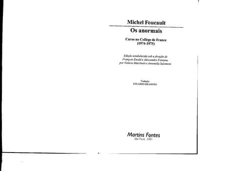 Os anormais: curso no Collège de France (1974-1975)