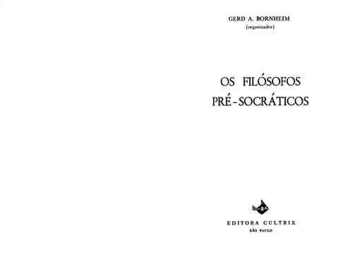 Os filósofos pré-socráticos