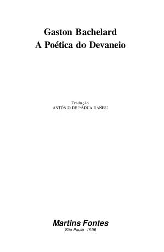Poetica do devaneio