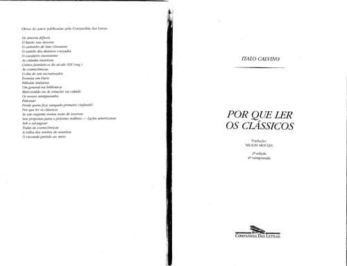 Por Que Ler Os Clássicos