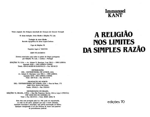 A religião nos limites da simples razão