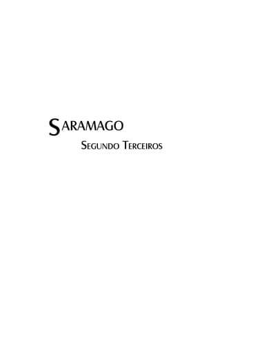 Saramago segundo terceiros