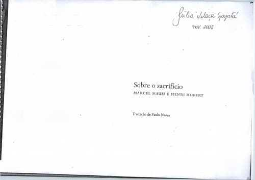 Sobre o sacrifício
