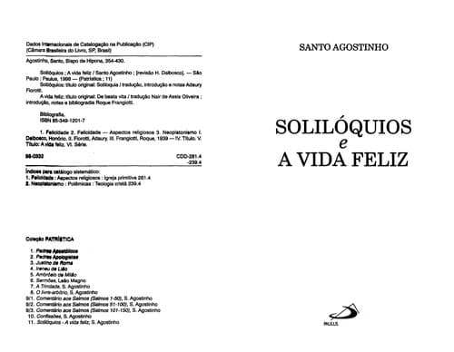 Solilóquios e a Vida Feliz