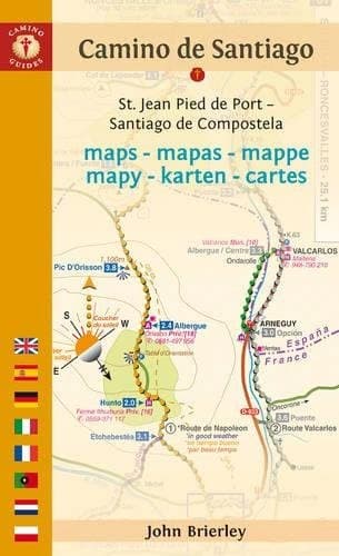 Camino de Santiago Maps - Mapas - Mappe - Mapy - Karten - Cartes: St. Jean Pied de Port – Santiago de Compostela