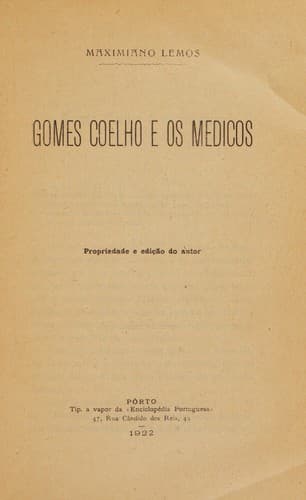Gomes Coelho e os medicos