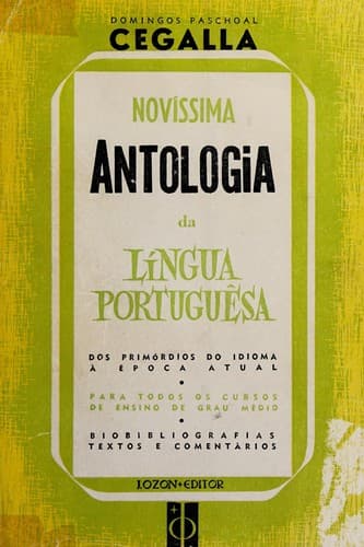 Novíssima antologia da lıngua portuguêsa