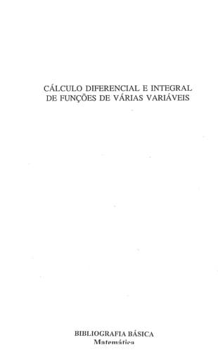 Ca lculo diferencial e integral de func ʹo es de va rias varia veis