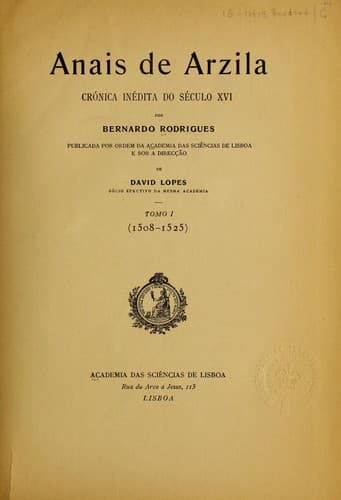 Anais de Arzila, crónica inédita do século 16