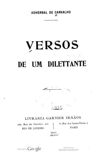 Versos de um dilettante