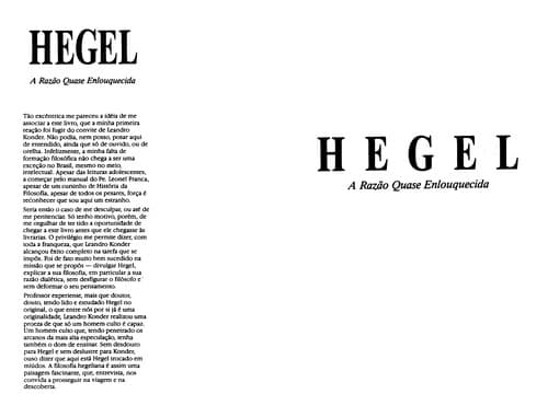 Hégel: arazão quase enlouquesida