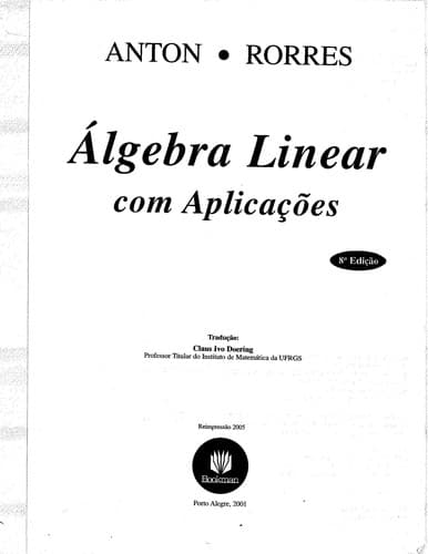 algebra Linear Com Aplicacoes