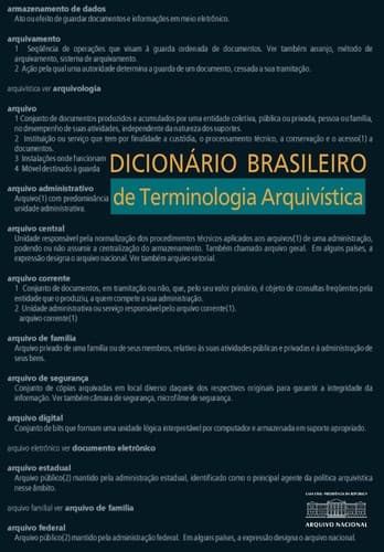 Diciona rio brasileiro de terminologia arquivi stica
