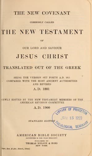 O Novo Testamento de Nosso Senhor Jesus Christo, tr. segundo o original grego