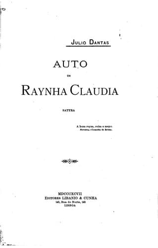 Auto da Raynha Claudia: sátyra