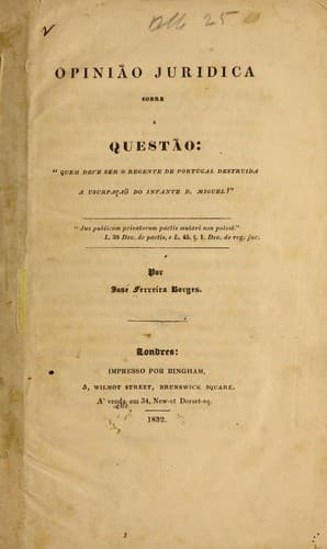 Opinião juridica sobre a questão