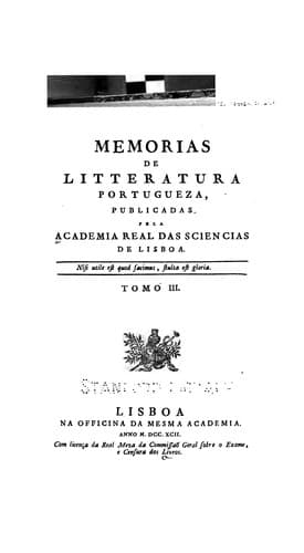 Memorias de litteratura portugueza