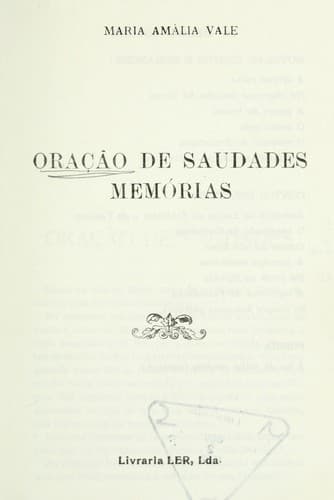Oração de saudades: memórias