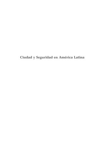 Ciudad y seguridad en América Latina