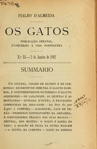 Os gatos: publicação mensal, d'inquerito á vida Portugueza
