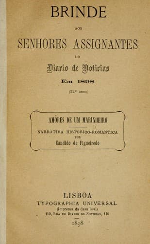 Amôres de um marinheiro: narrativa historico-romantica
