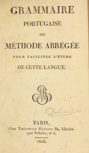 Grammaire portugaise: ou, Méthode abrégée pour faciliter l'étude de cette langue