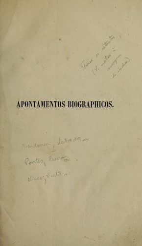 Apontamentos biographicos