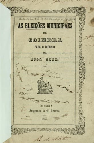As eleições municipaes de Coimbra para o bienio de 1854-1855