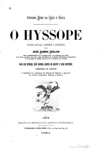 O hyssope: ed. critica