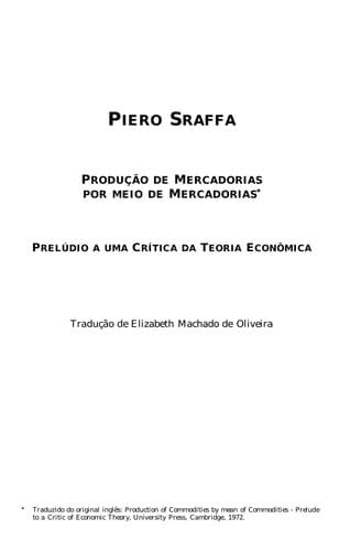 Produc ʹa o de mercadorias por meio de mercadorias