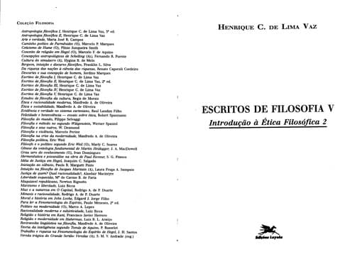 Escritos de filosofia V: introduc ʹa o a   e tica filoso fica 2