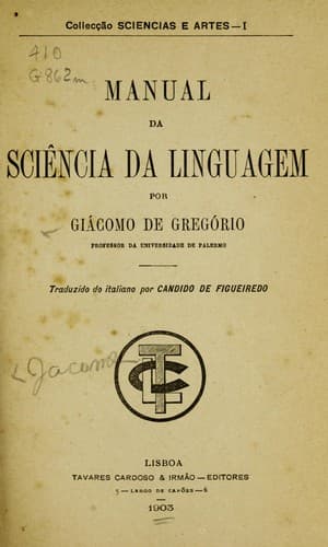Manual da sciência da linguagem