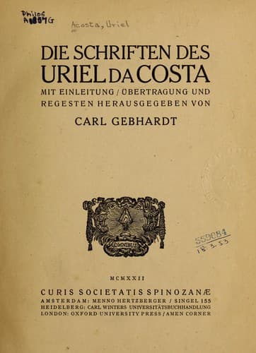Die Schriften des Uriel da Costa