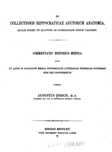 De collectionis Hippocraticae auctorum anatomia