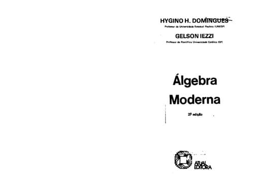 A lgebra moderna