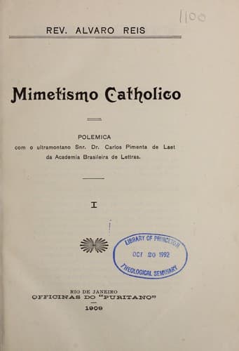 Mimetismo Catholico: polemica