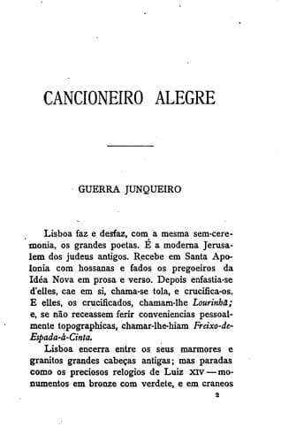 Cancioneiro alegra [de poetas portuguezes e brazileiros.]