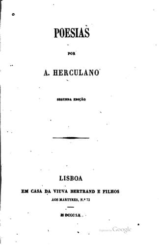 Poesias por A. Herculano.