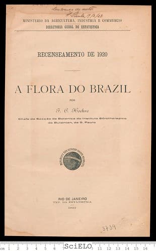 A flora do Brazil: recenseamento de 1920