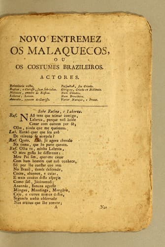 Novo entremez os malaquecos, ou os costumes brazileiros