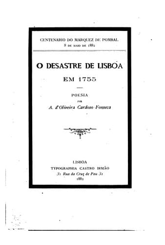 O desastre de Lisboa em 1755