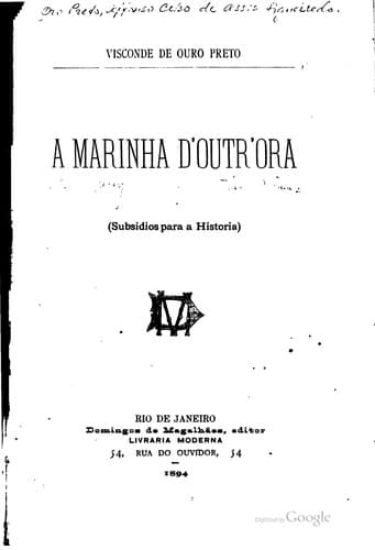 A marinha d'outrora: (subsídios para a história)