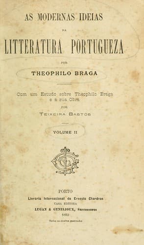 As modernas ideias na litteratura portugueza