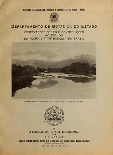 O litoral do Brasil meridional: excursão botânica realizada de 16-9 a 26-10-1929, pela zona litorânea desde Santos até Laguna